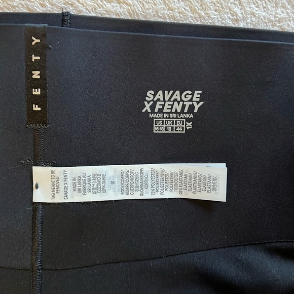 Savage X Fenty Rihanna Hotline High-Waist black Caviar Leggings Sz 1X - Picture 5 of 15